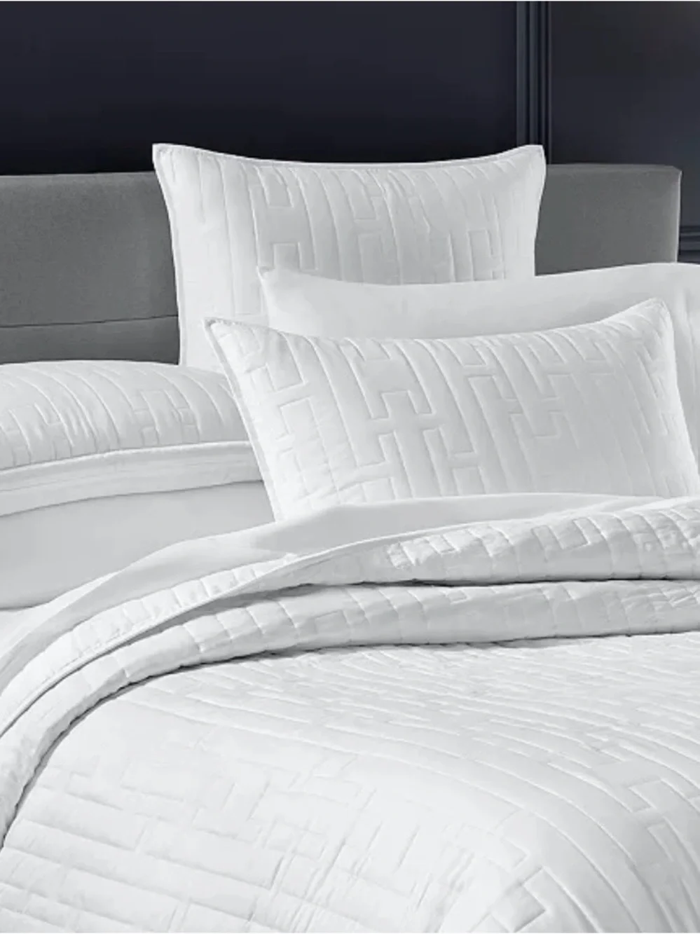 Hotel Collection Chain Links Coverlet Set, King 110x96 In